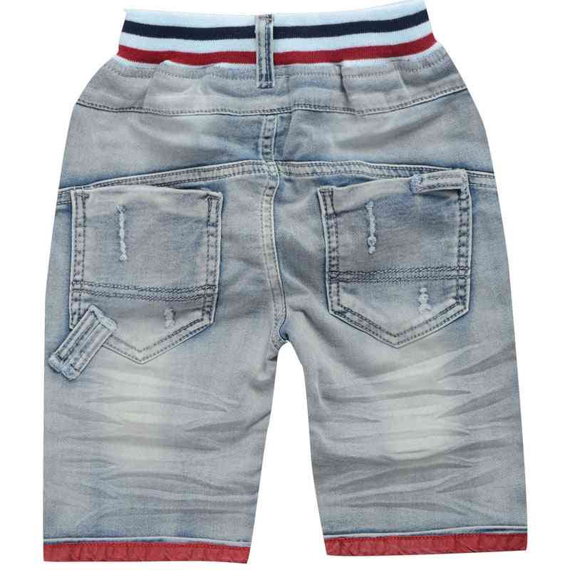 Letné džínsové šortky, módne elastické džínsy kovbojské nohavice