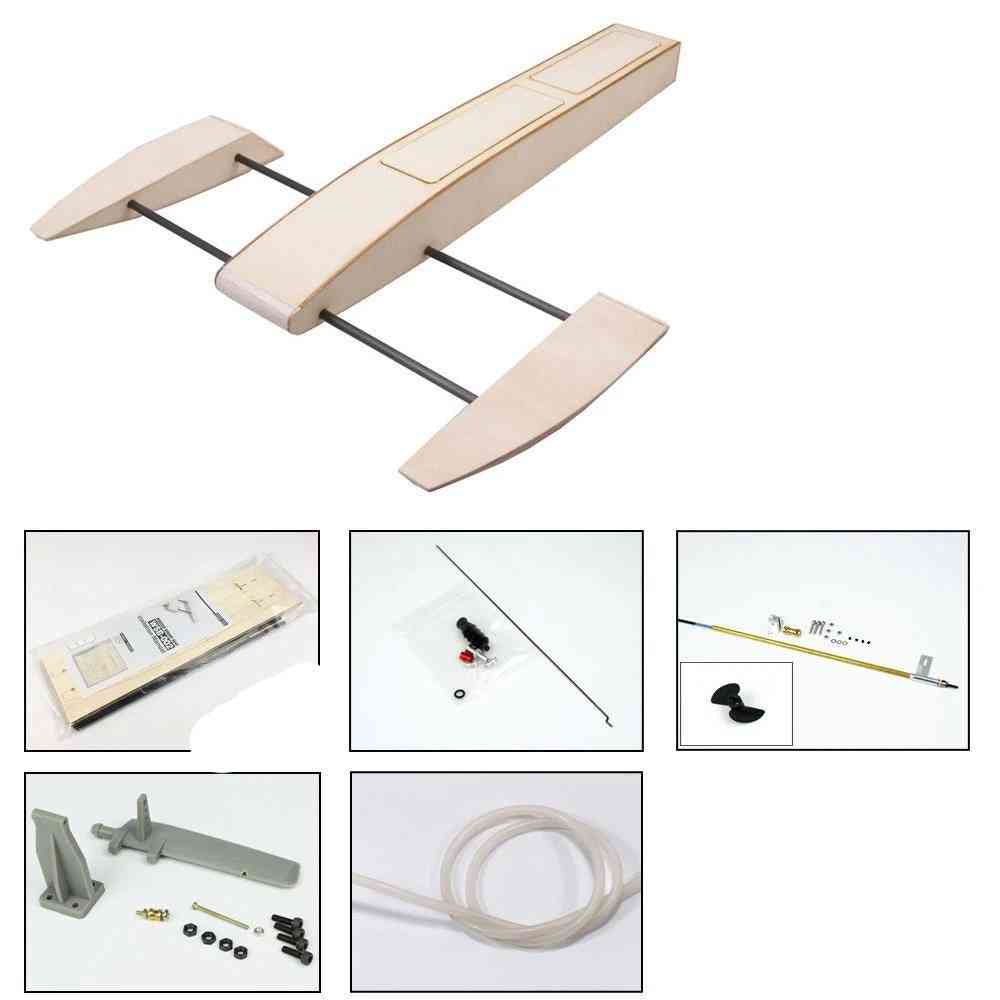 Kit di costruzione del modello di barca da corsa per gamberetti in legno sponson outrigger