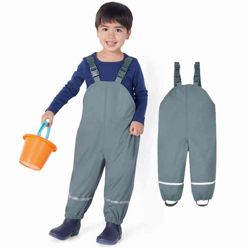 Zimske otroške dežne hlače flis topel nepremočljiv kombinezon kombinezon