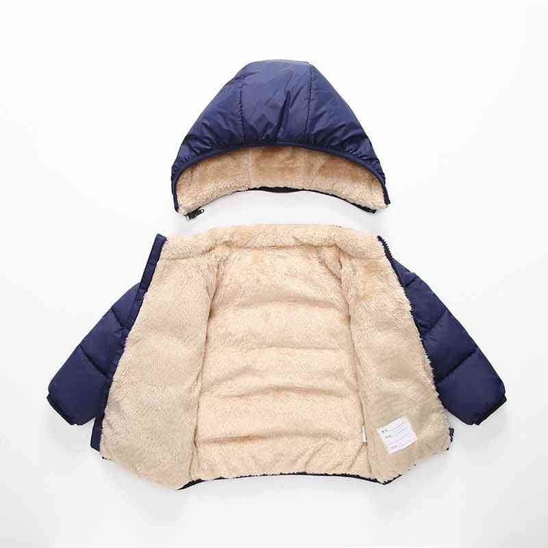 Giacche invernali per bambini, cappuccio rimovibile in pile super morbido caldo cappotto