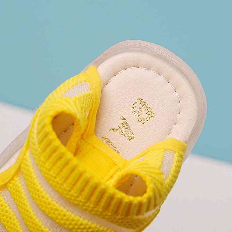 Detské/dievčenské sandále na pletenie, sieťovaná priedušná malá detská letná obuv