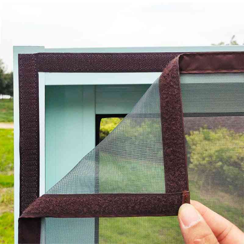 Window Screen Zipper Opening And Closing Self Adhesive Mosquito Proof