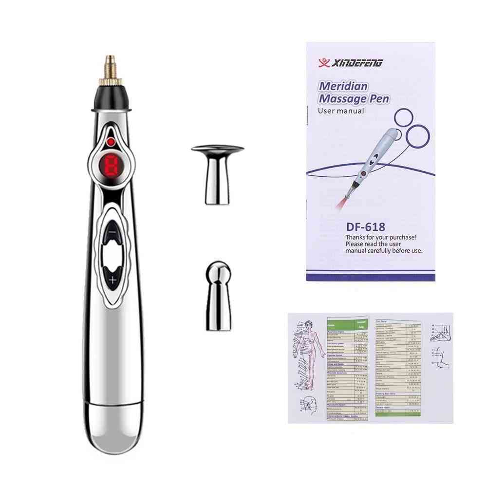 5 Heads Electronic Acupuncture Pen Electric Meridians Laser Therapy Heal Massage