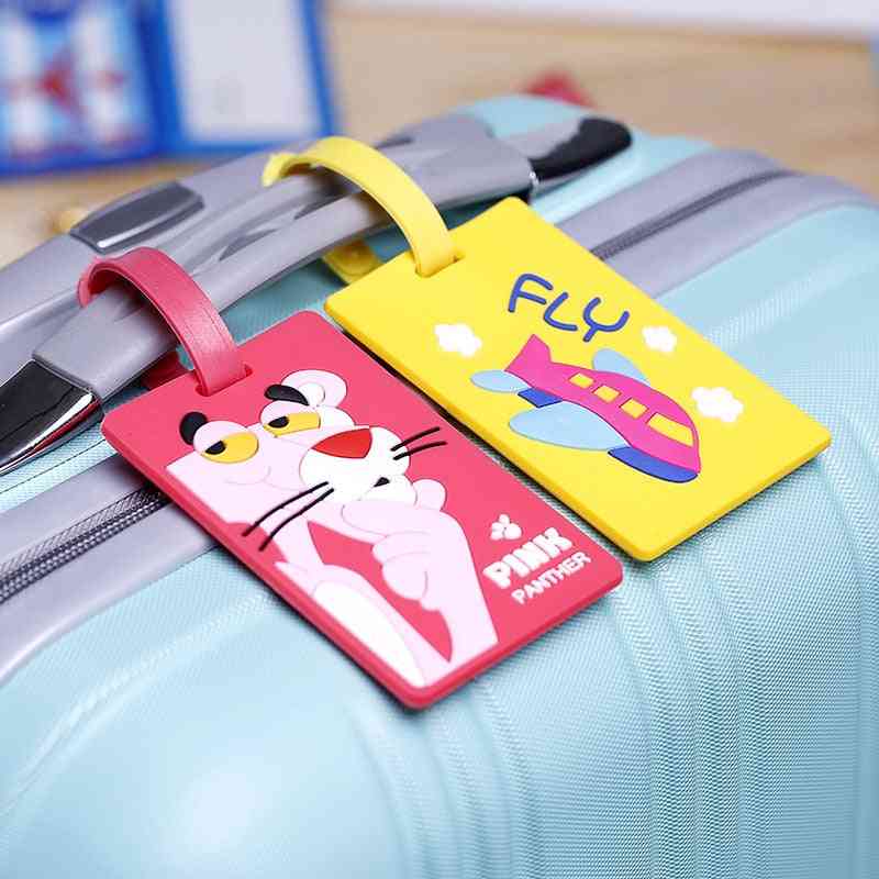 Creative Luggage Tag Animal Cartoon Silica Gel Suitcase Id Address Holder