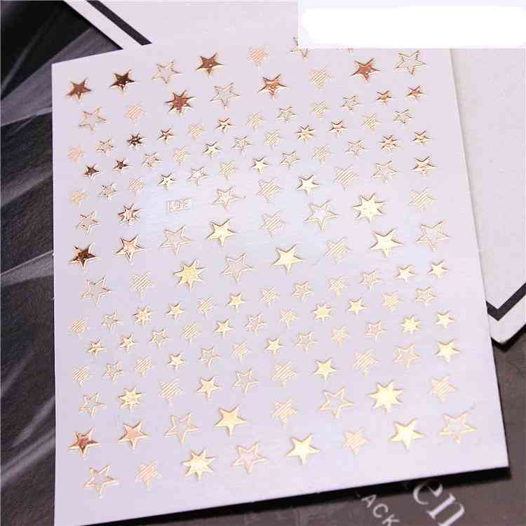1pcs Lovely Stars Geometry 3d Nails Art Sticker