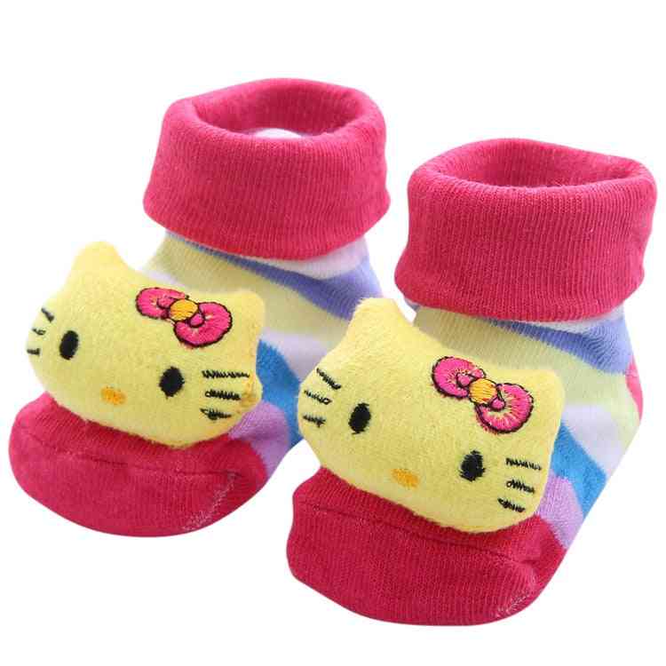 Newborn Baby Anti-slip Cotton Leg Warmers Striped Socks