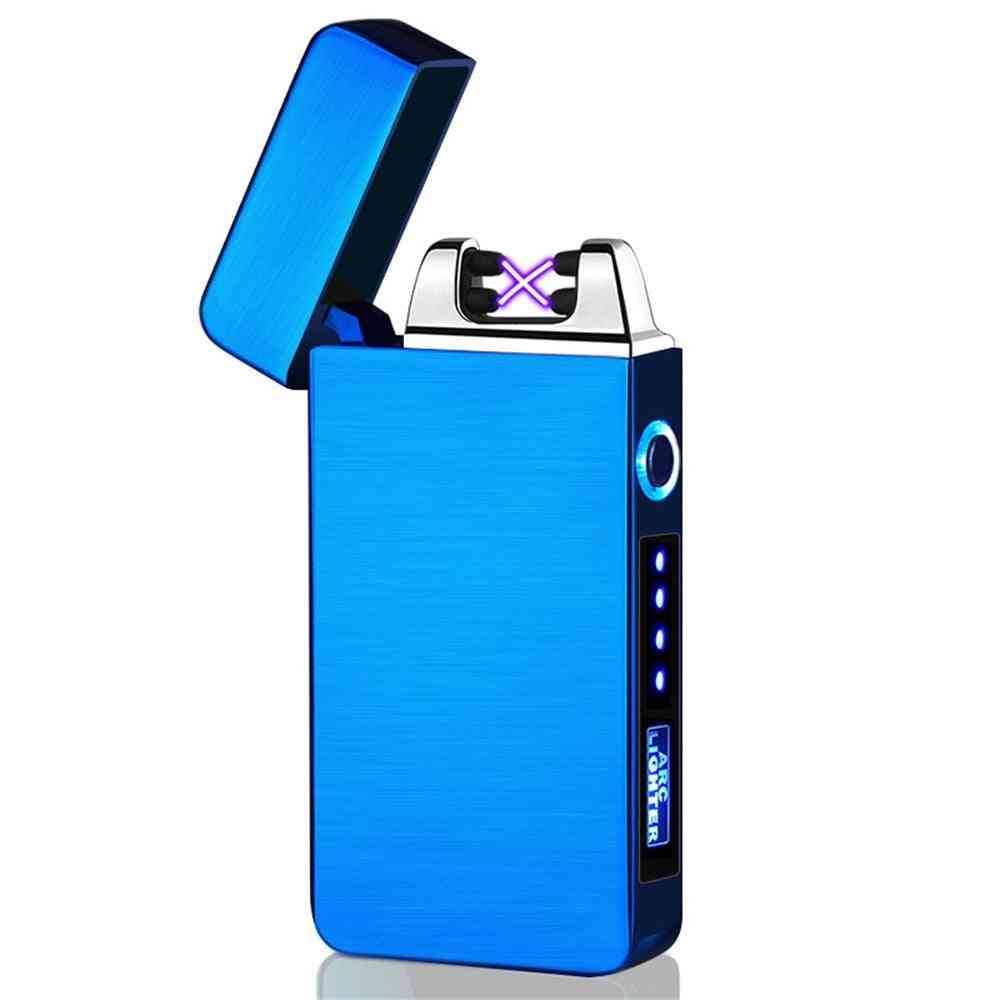 Usb Rechargeable- 3d Display, Double Arc Plasma, Electric Lighter