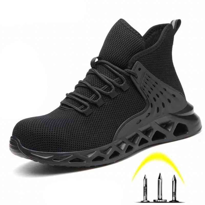 Construction Protective Steel Toe Footwear, Shockproof Work Sneaker Shoes