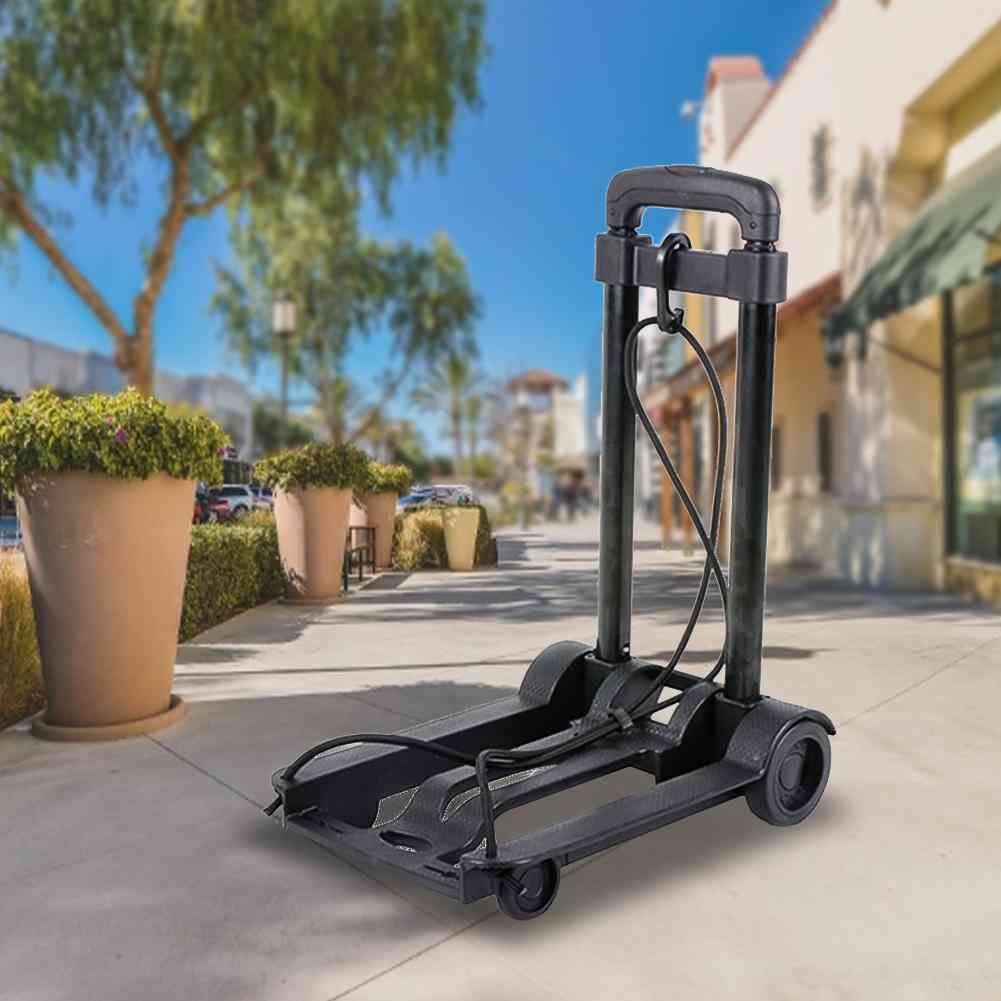 Portable Folding Hand Truck With Wheel - Lightweight Cart For Luggage Moving
