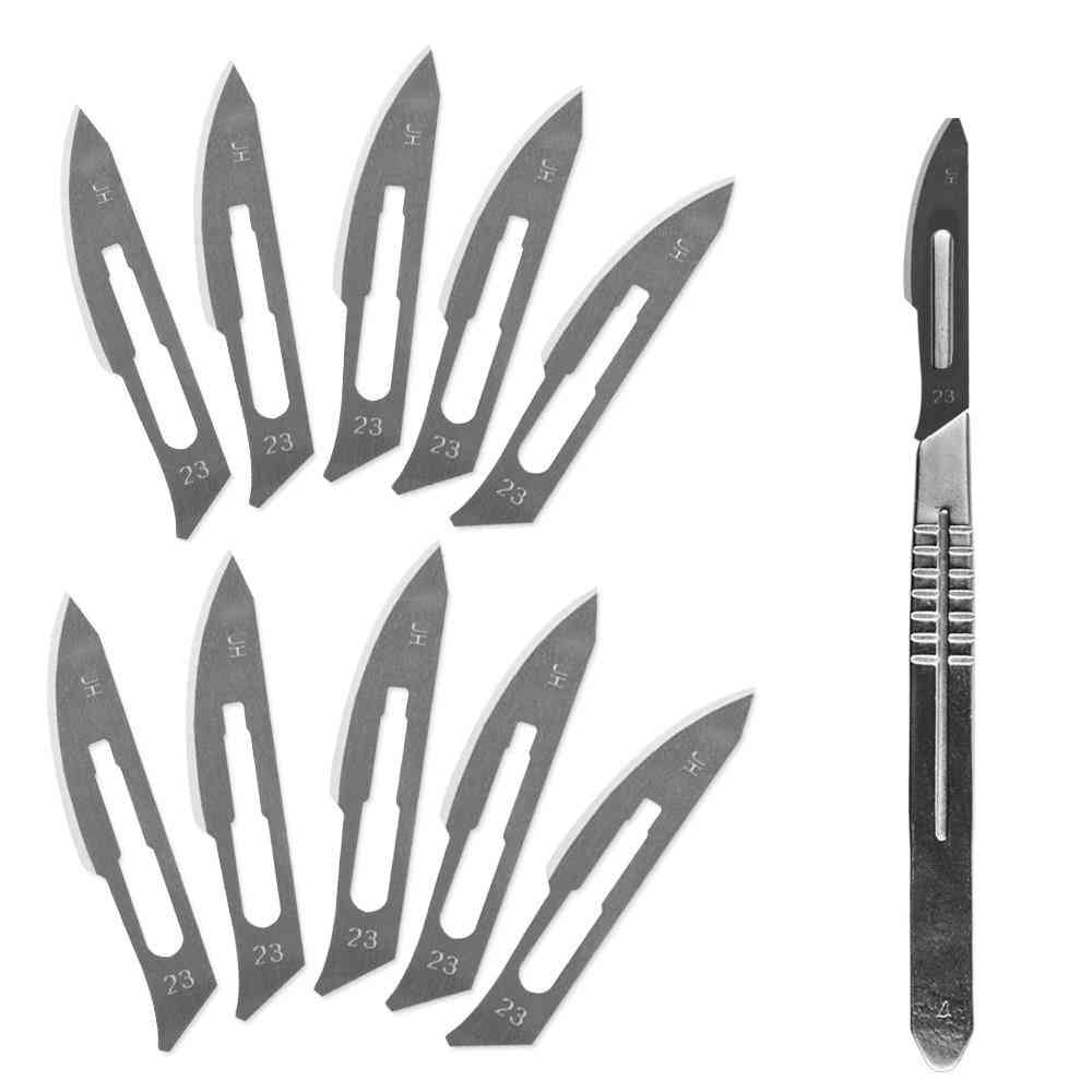 Carbon Steel Blades & Handle Scalpel, Cutting Pcb Repair, Animal Surgical Knife Tool