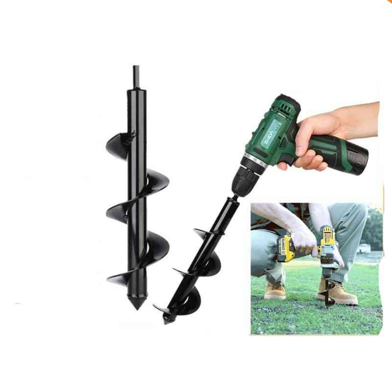 Garden Auger, Spiral Hole Digger, Ground Earth Drill For Seed Planting, Drill Bit Tool