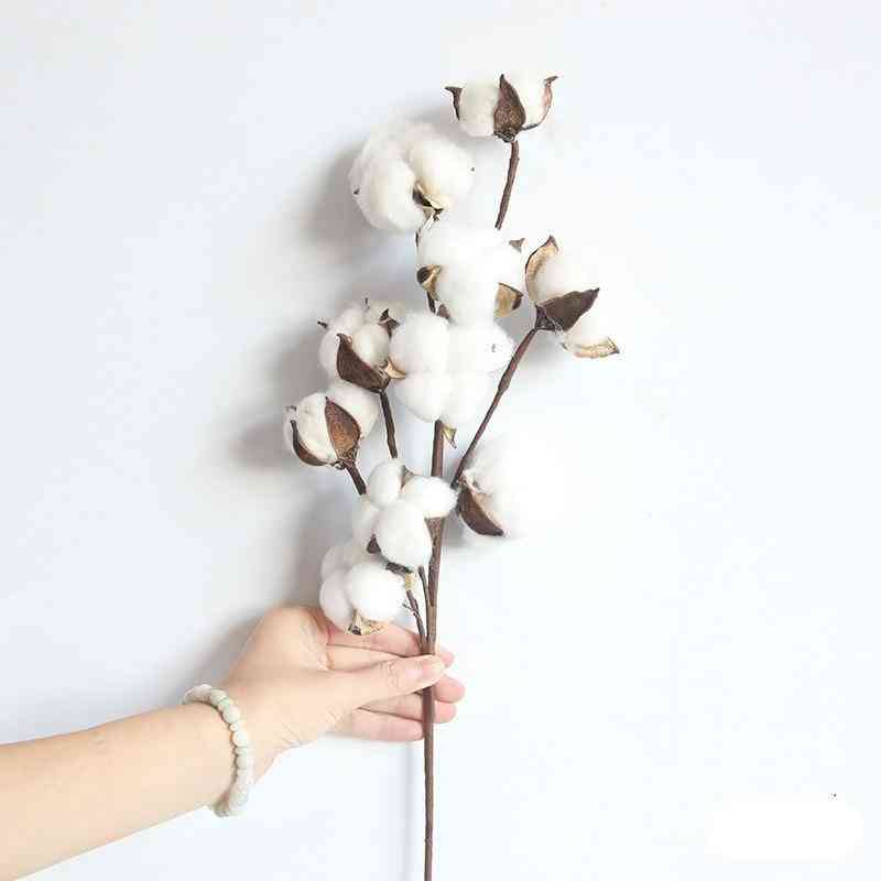 Naturally Dried Cotton Flowers Artificial Plants