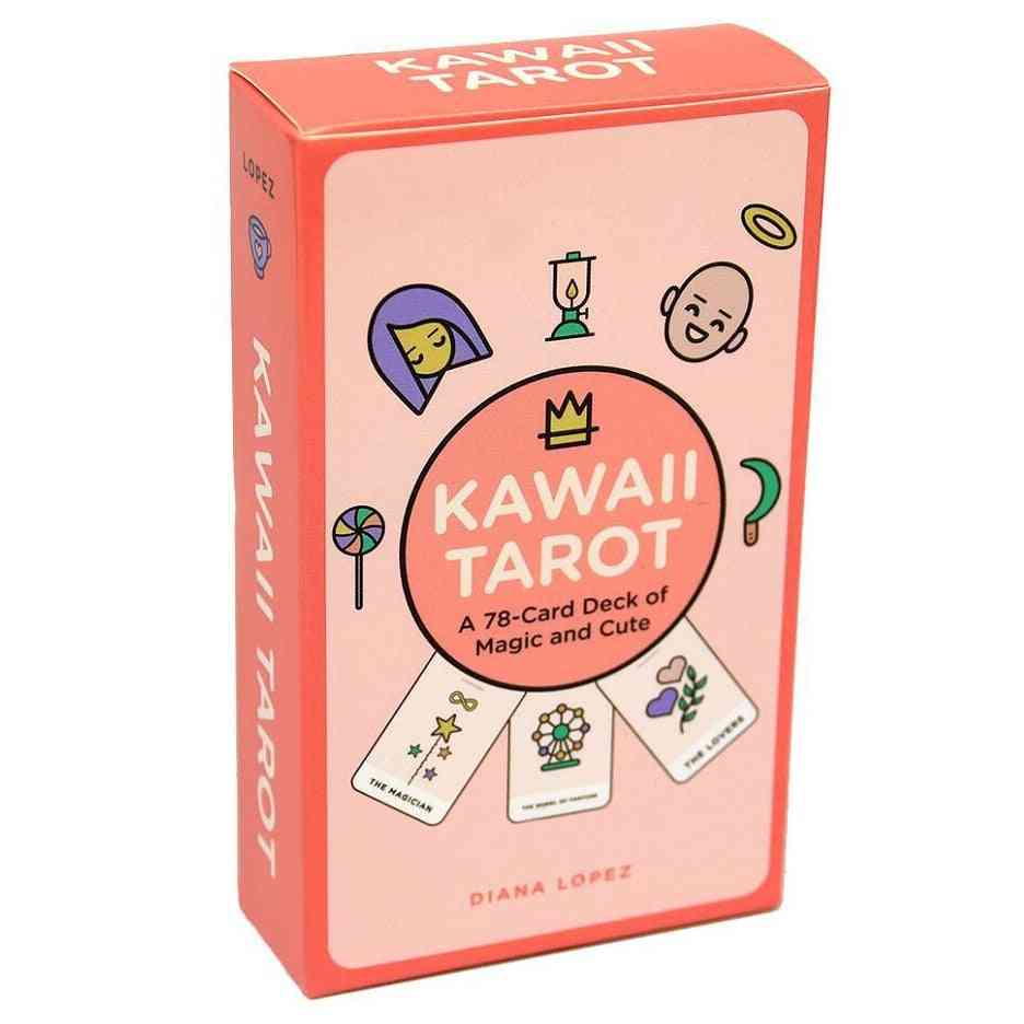 English Version- Divination Fate Game With Pdf Guidebook Kawaii Tarot Cards