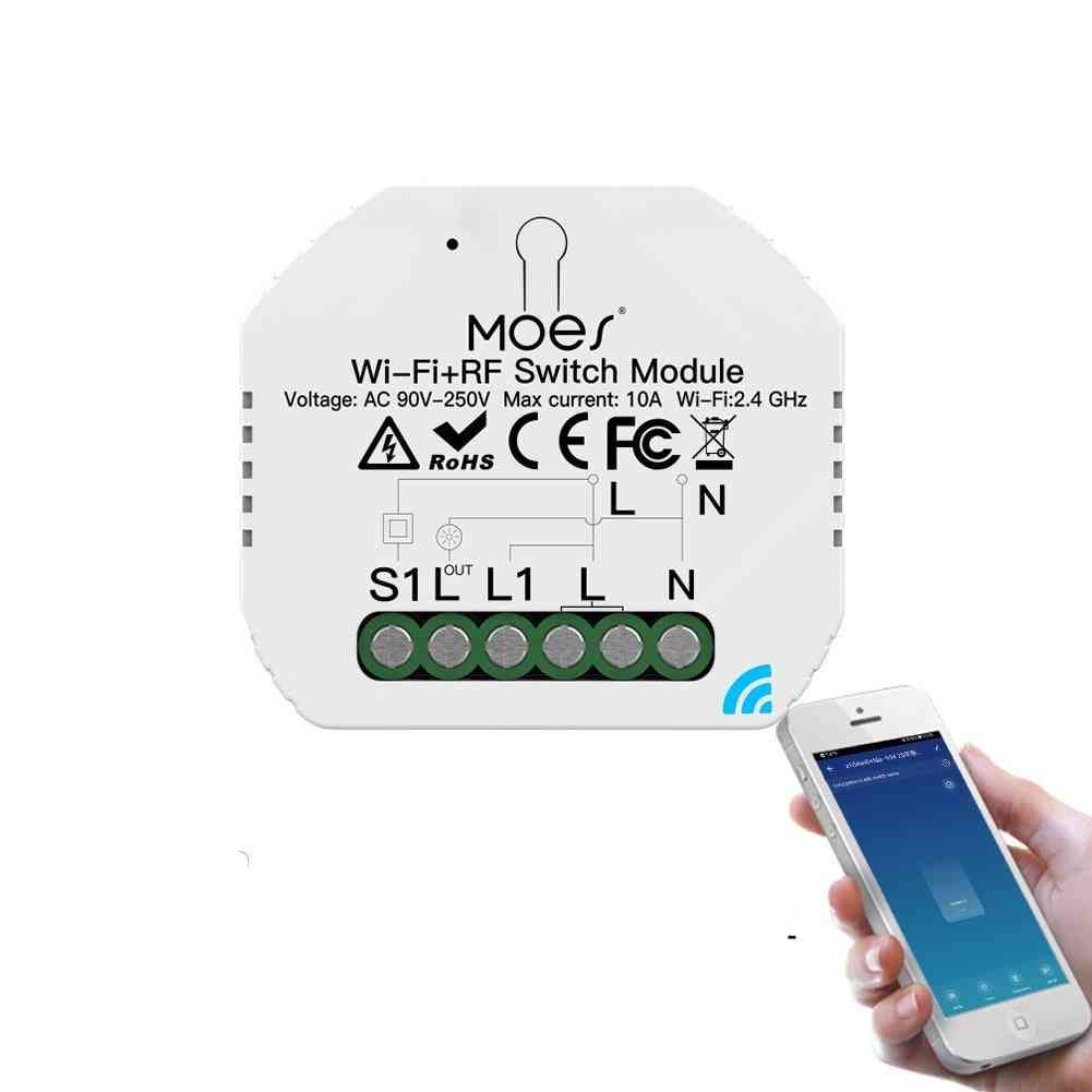 Mini Diy Wifi Rf433 Smart Relay Switch Module, Life/tuya App Control