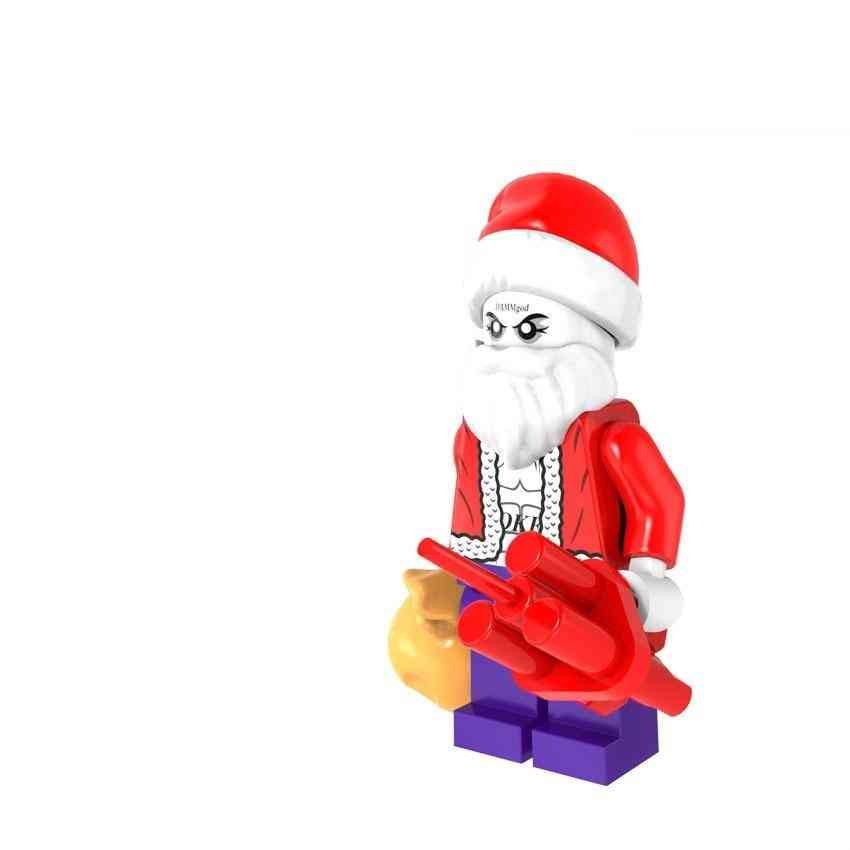 Vánoční figurky santa claus grinch Deadpool stavební bloky cihly
