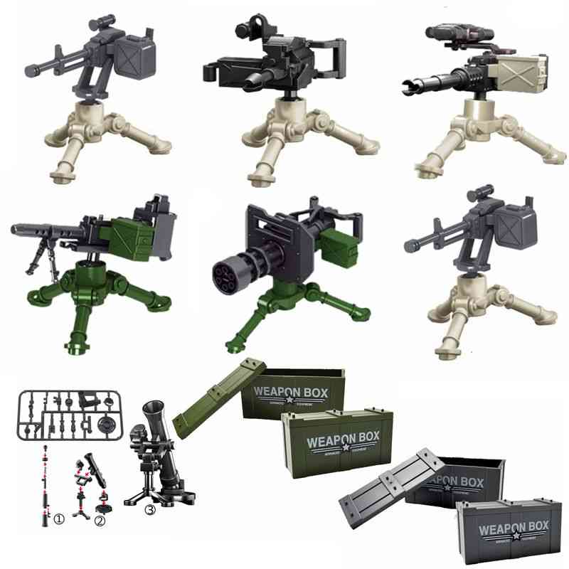 Compatible For Locking Military Toy, Guns Weapon Box Building Blocks