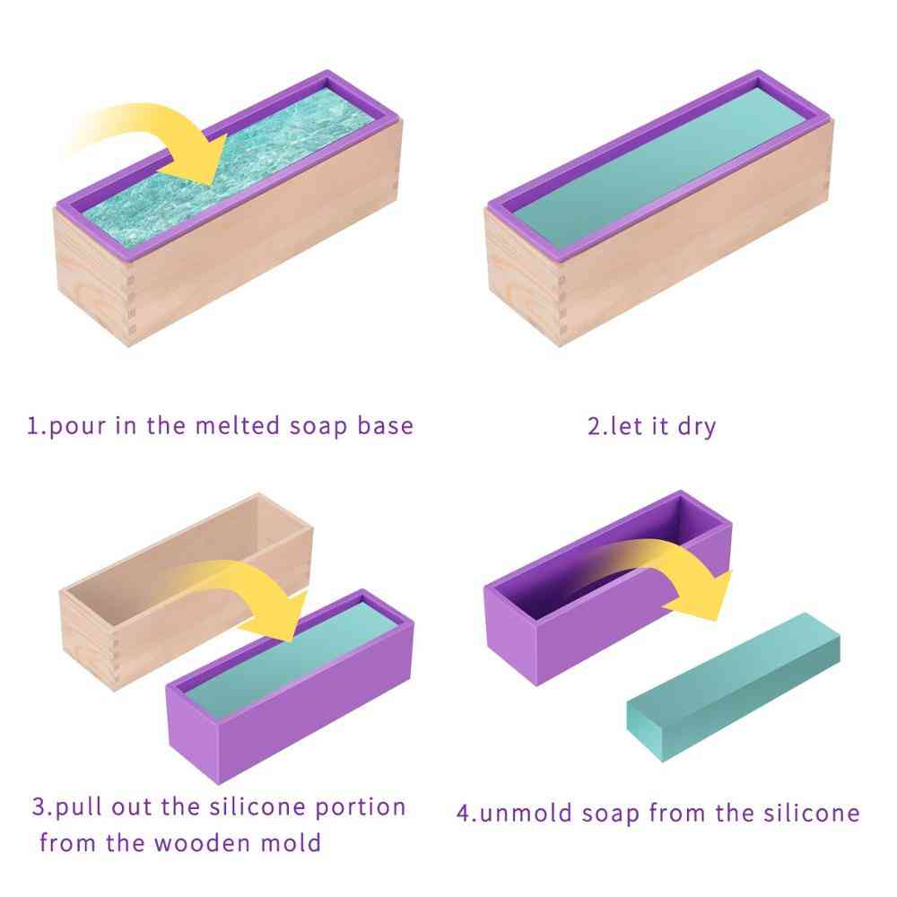 Silikonový obdélníkový toast bochník mýdlová forma