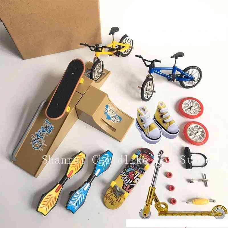 Mini finger skateboarding tastiera bmx bicicletta scooter scarpe skate board