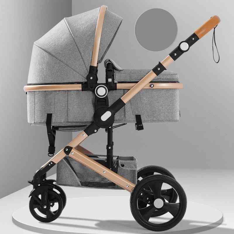 Two-way Shock Absorber, Four Wheels High-landscape, Folding Stroller For Baby