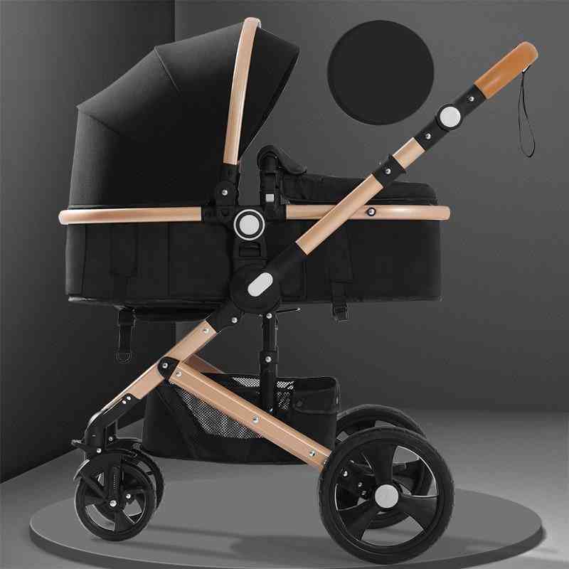 Dvojcestný tlmič, štyri kolesá na šírku, skladací kočík pre bábätko