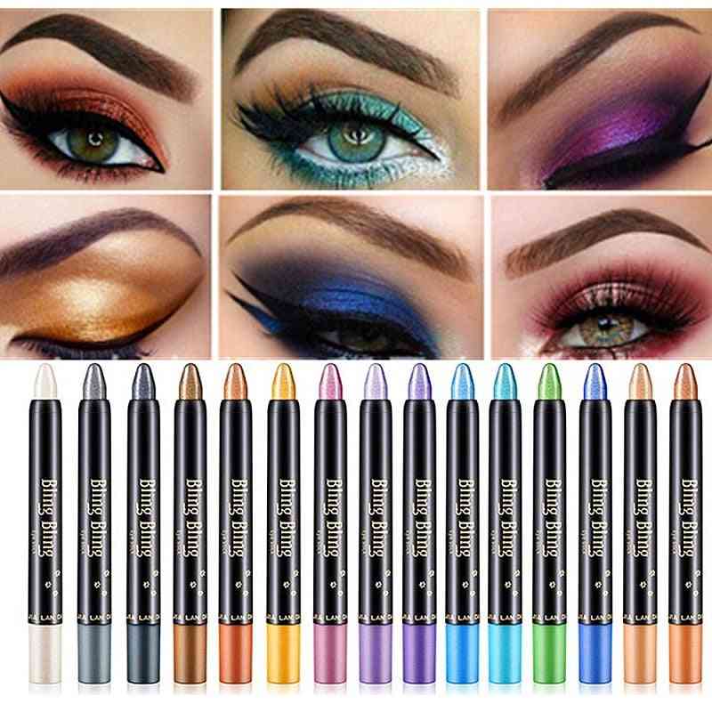 Highlighter Eyeshadow Pencil, Waterproof Glitter Matte Pigment Cosmetics