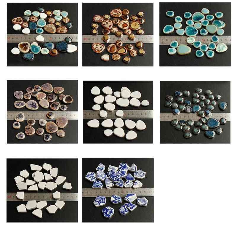 100g Ceramic Mosaic Tiles For Craft Irregular Drop Shape Pieces Porcelain Tile