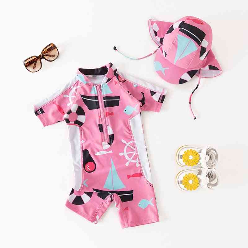 Boat Swimsuit, Girl Swimming Uv Protection Child Bathing Clothes
