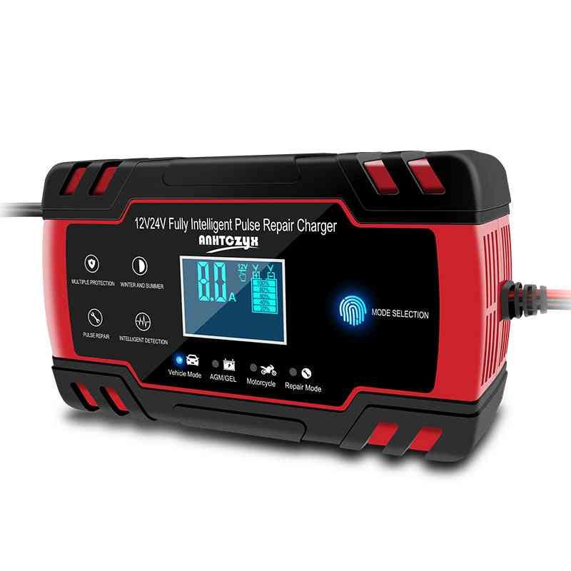 Car Battery Charger, Fully Automatic, Smart, Fast, For Agm Gel Wet Lead Acid, Pulse Repair