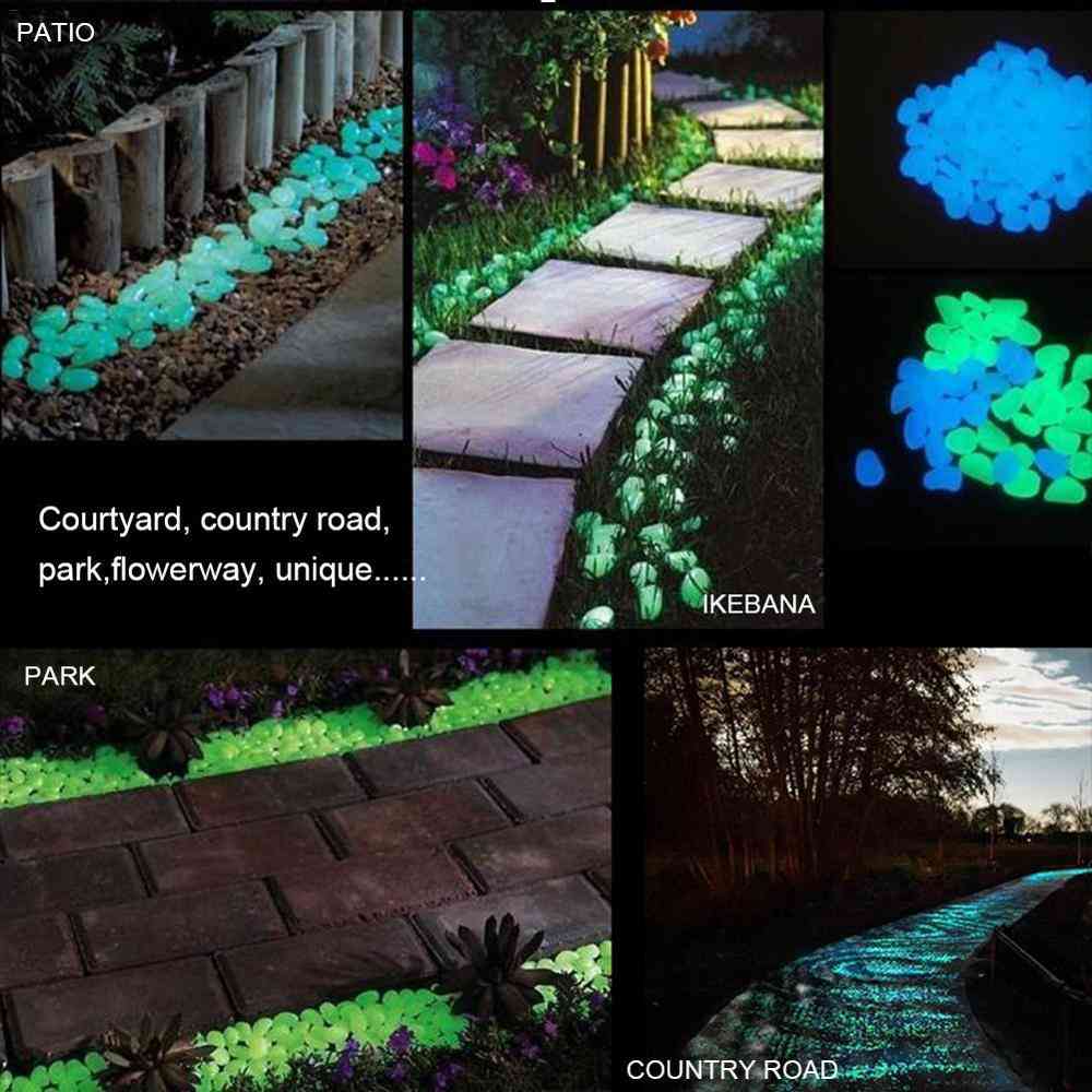 Garden Glow In The Dark, Luminous Pebbles For Walkways, Plants Aquarium Decoration
