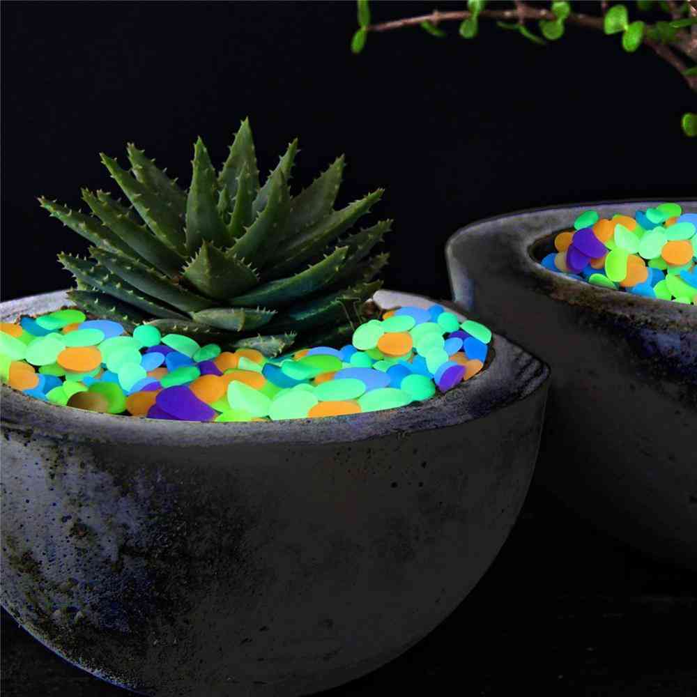 Garden Glow In The Dark, Luminous Pebbles For Walkways, Plants Aquarium Decoration