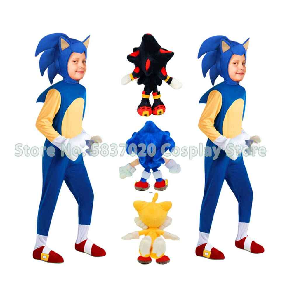 Halloween Costume Sonic Hedgehog Plush Backpack Carnival Dress