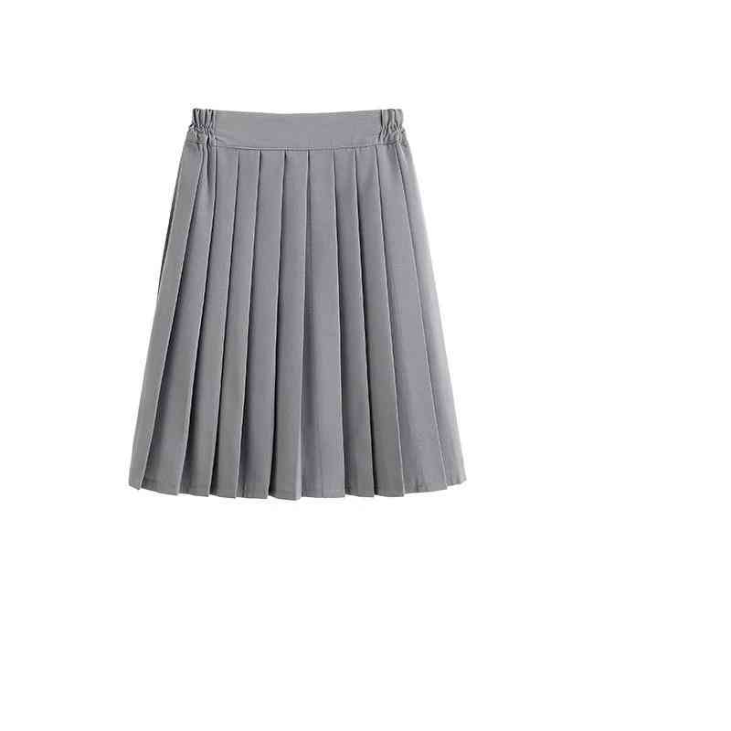 Elastic Waist Japanese Student School Uniform Skirt