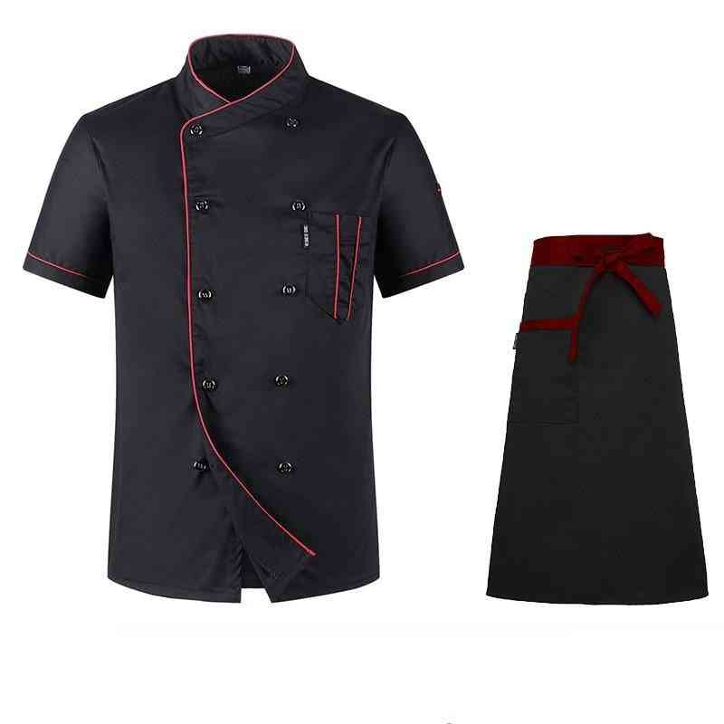 Chiefs Short Sleeve Summer Restaurant Workwear Jacket, Hat & Apron