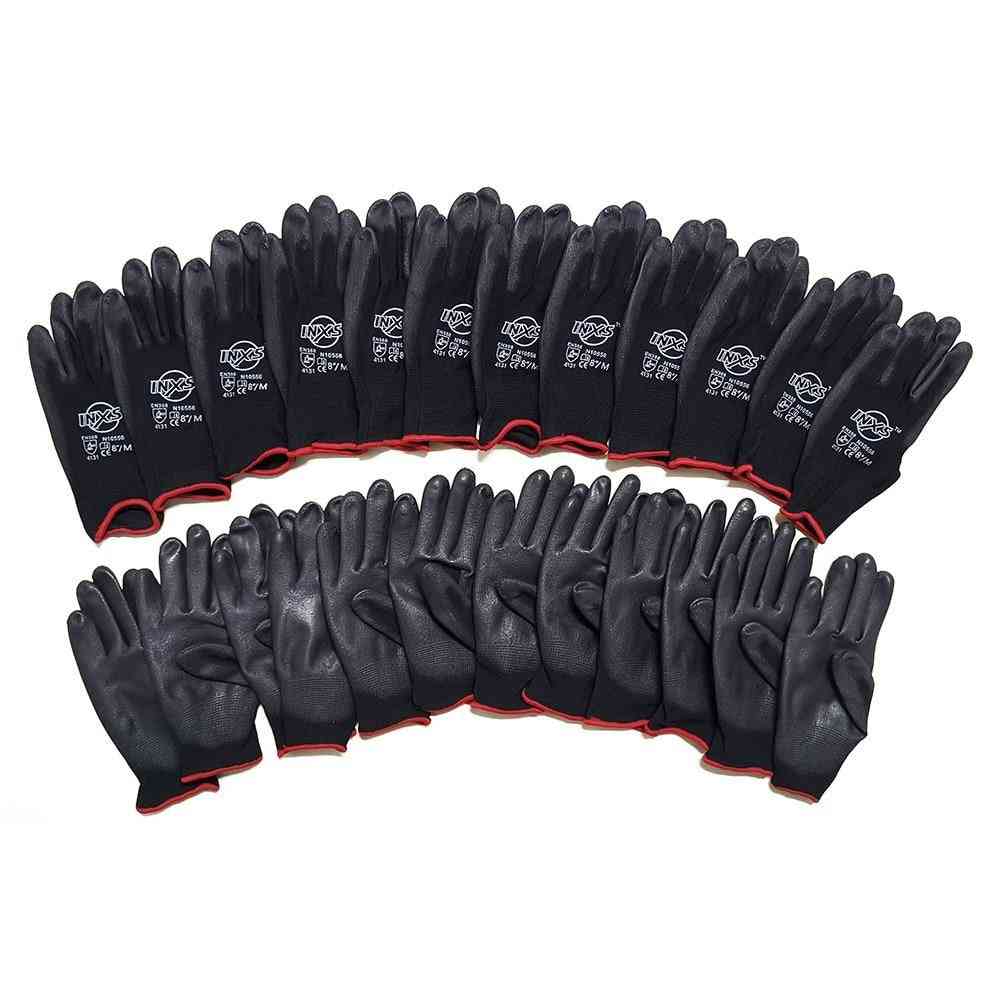 Polyester Nylon Pu Coating Safety Work Gloves