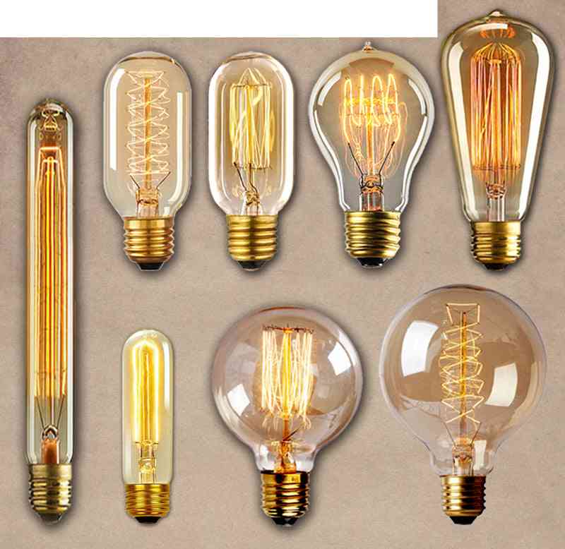 Dimbar vintage Edison glödlampa, glödlampa Edison lampa