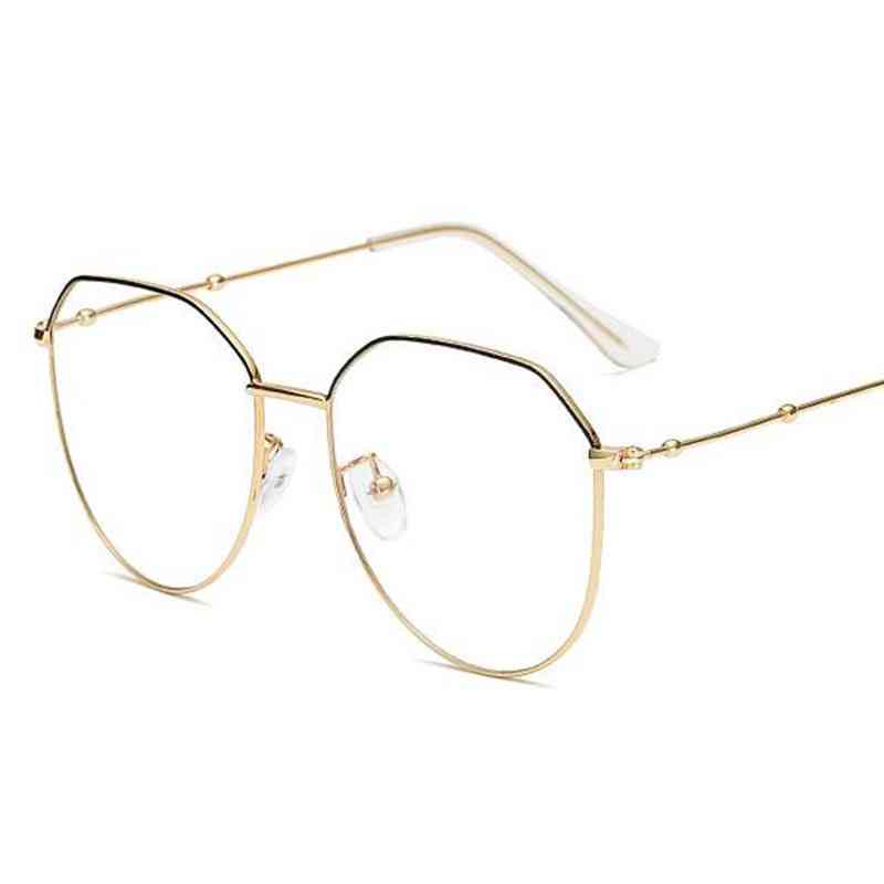 Myopia -300 Metal Irregular Polygon Eyeglasses