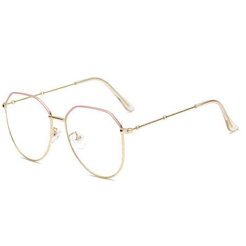 Metal Irregular, Polygon Eyeglasses, Myopia Prescription, Spectacles Eyewear Set-4