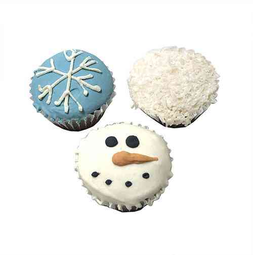 Snöiga mini cupcakes