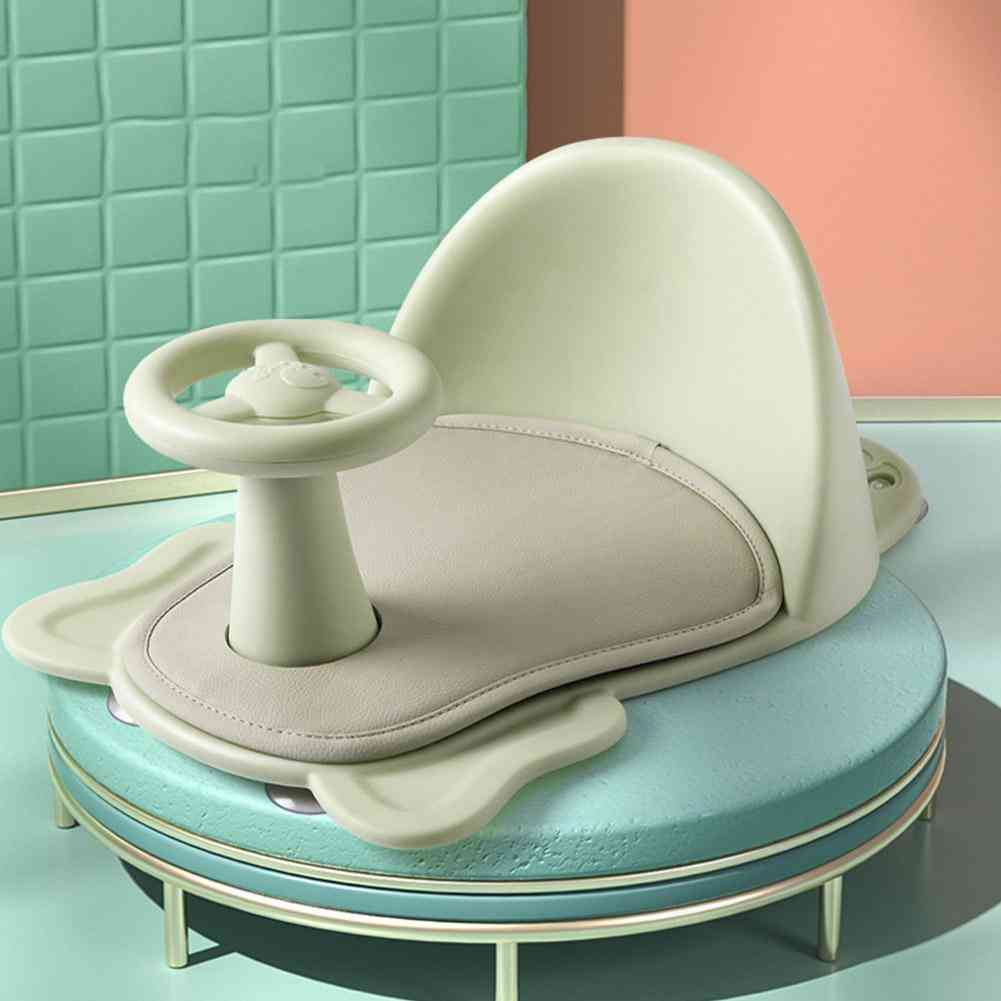 Cartoon- Baby Bathing Chair With 4- Silicone Suction Cup, Anti-slip Stool