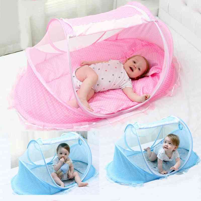 Baby Folding Mosquito Net Bed Mattress Pillow