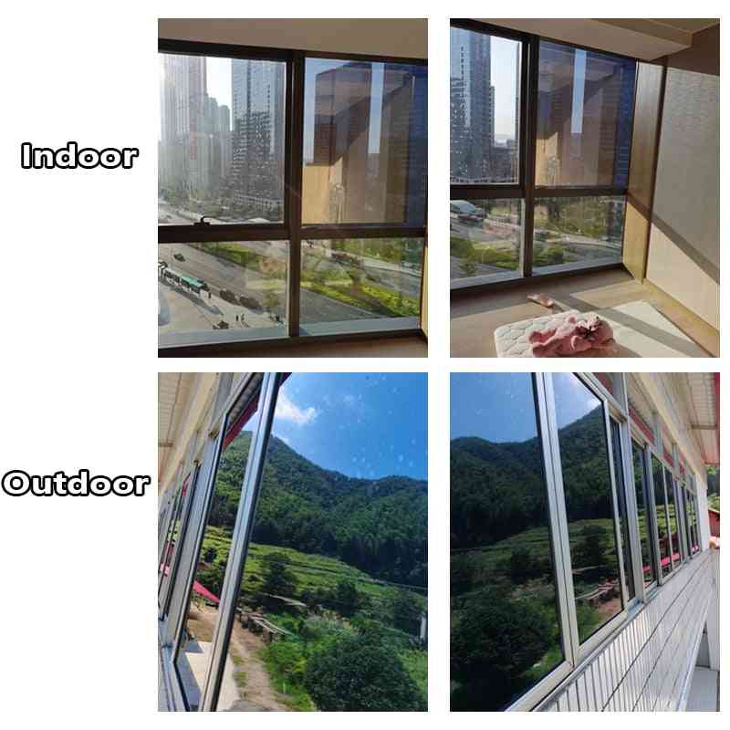 Window Film, Sun Blocking Mirror, One-way Heat Control, Vinyl Anti Uv, Glass Stickers