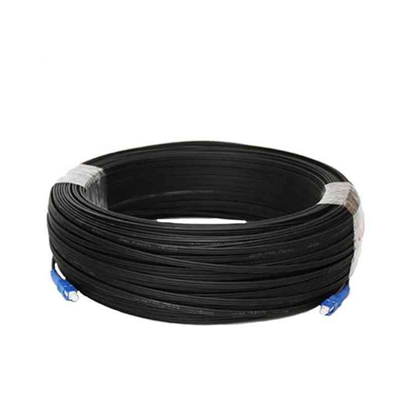 Sc/upc enožilni g652d zunanji spustni kabel optični vlakninski kabel 100 metrov z jekleno žico