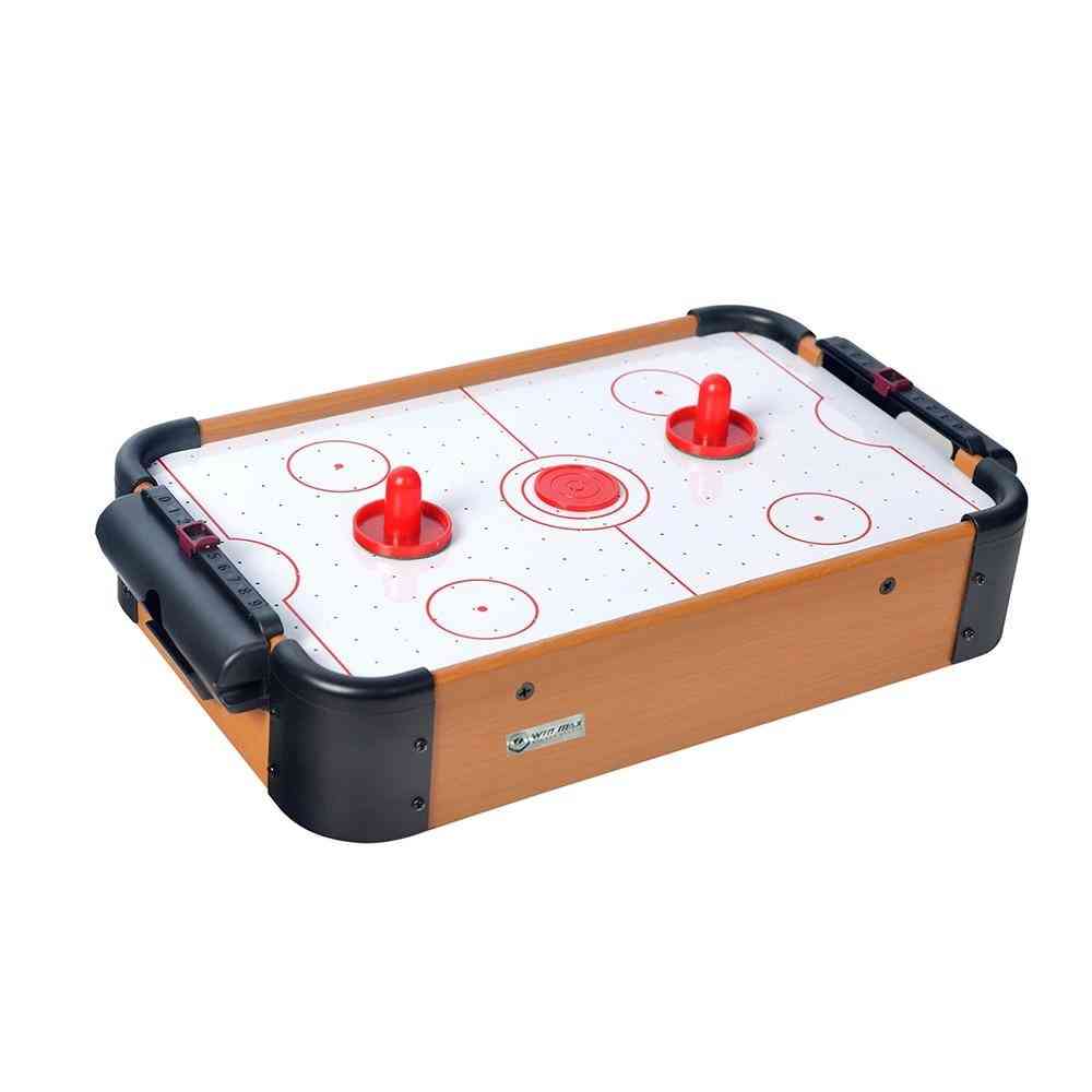 Mini Air Hockey, Game Table With 2 Pushers And 1 Puck Toy