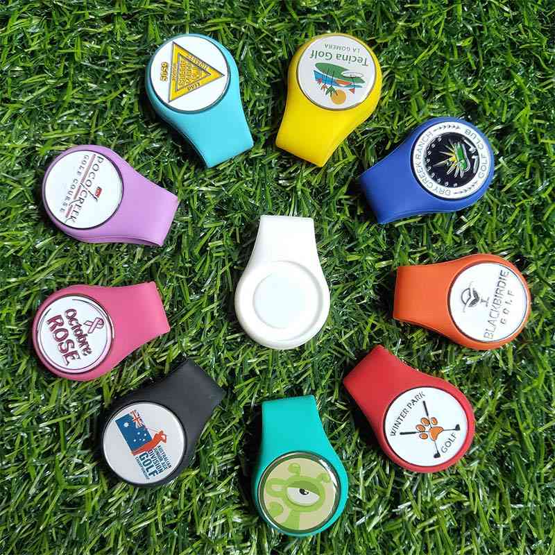 Silicone Golf Hat Clip Ball Marker Holder With Strong Magnetic Attach To Your Pocket Edge Belt Clothes Golf Accessories