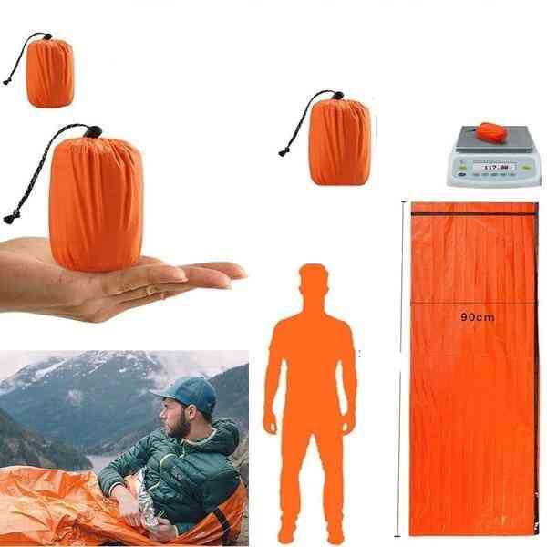 Waterproof Thermal, Sleeping Bag- Sack Survival Blanket, Tent Emergency Kit