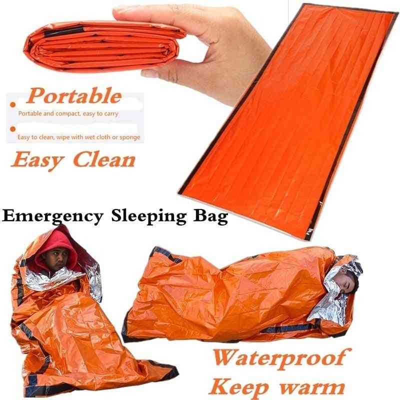 Vodotesna termalna odeja za spanje, vreča za preživetje, šotorski komplet