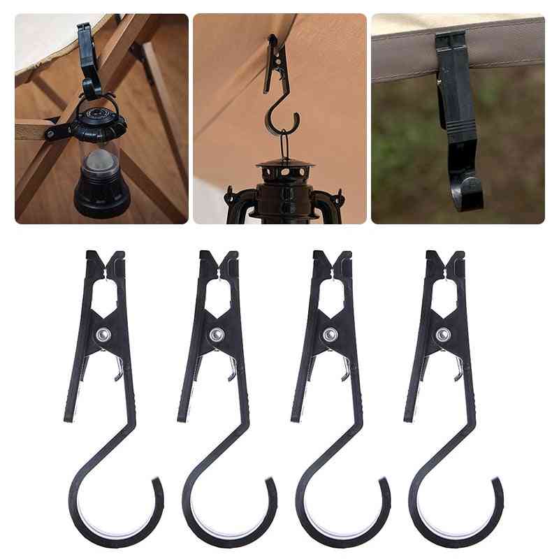 Outdoor Tent Canopy Cloth Clip, Hook Holder, Portable, Multifunctional Tool Pegs Camping Accessories