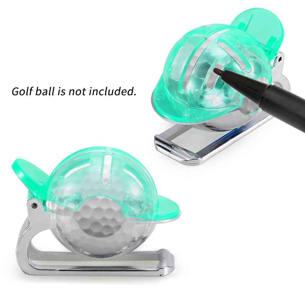 Značka čáry golfového míčku s perem, nástroj pro zarovnání značení