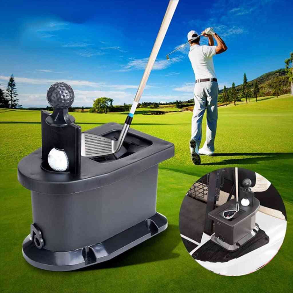 Prémium golflabda klubmosó szekérre szerelhető, golfozó tisztító gép, karbantartási készlet
