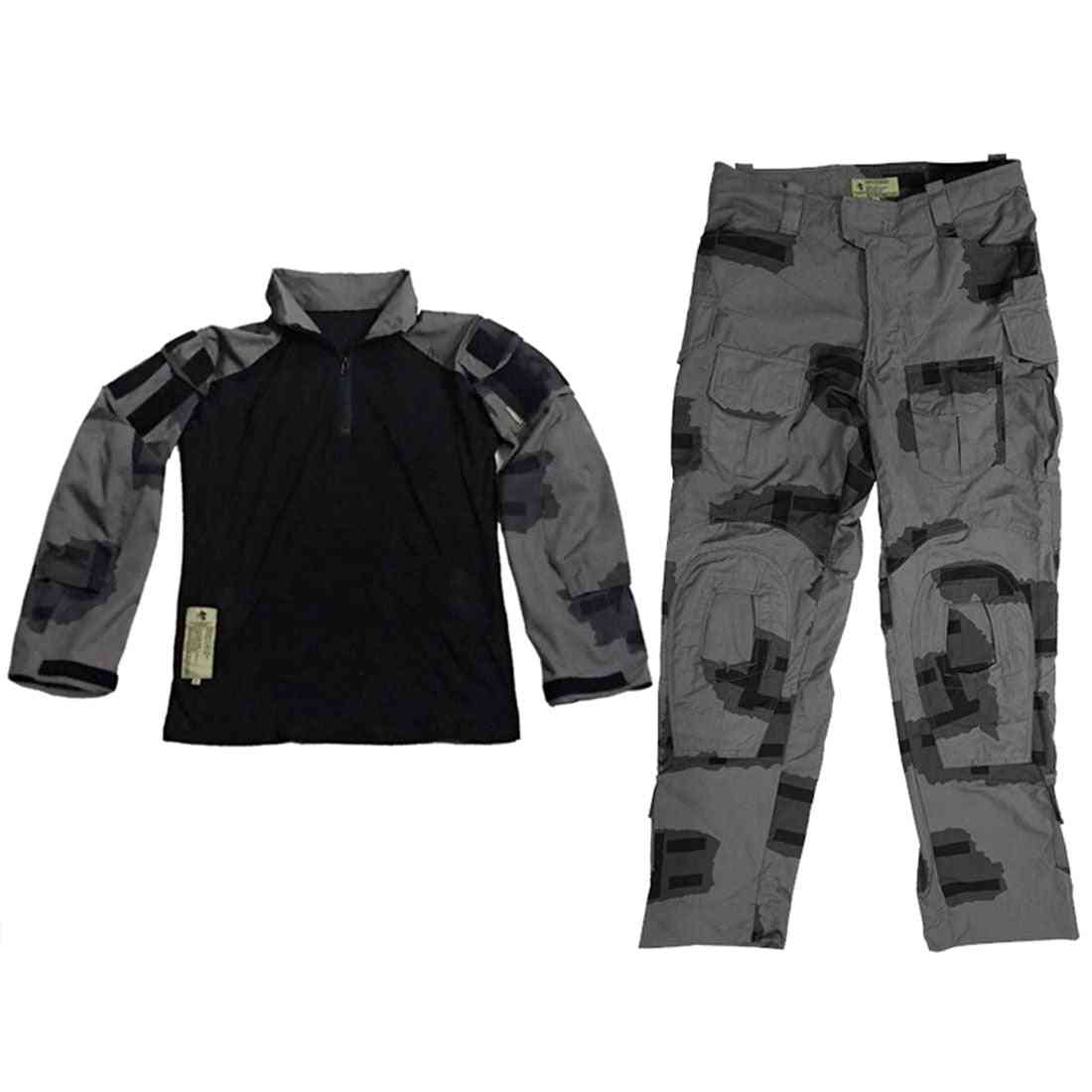 Gunpowder/bg T-block Outdoor Tactical Full Set, Combat Clothes